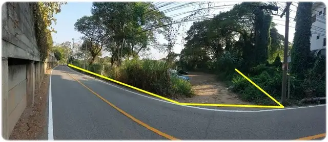 ขายที่ดินสันทราย 4 ไร่ แปลงมุม ติดถนน 2 ด้าน ใกล้ตัวเมืองเชียงใหม่ เหมาะลงทุน